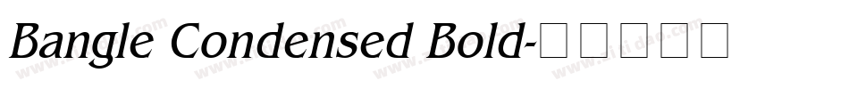 Bangle Condensed Bold字体转换